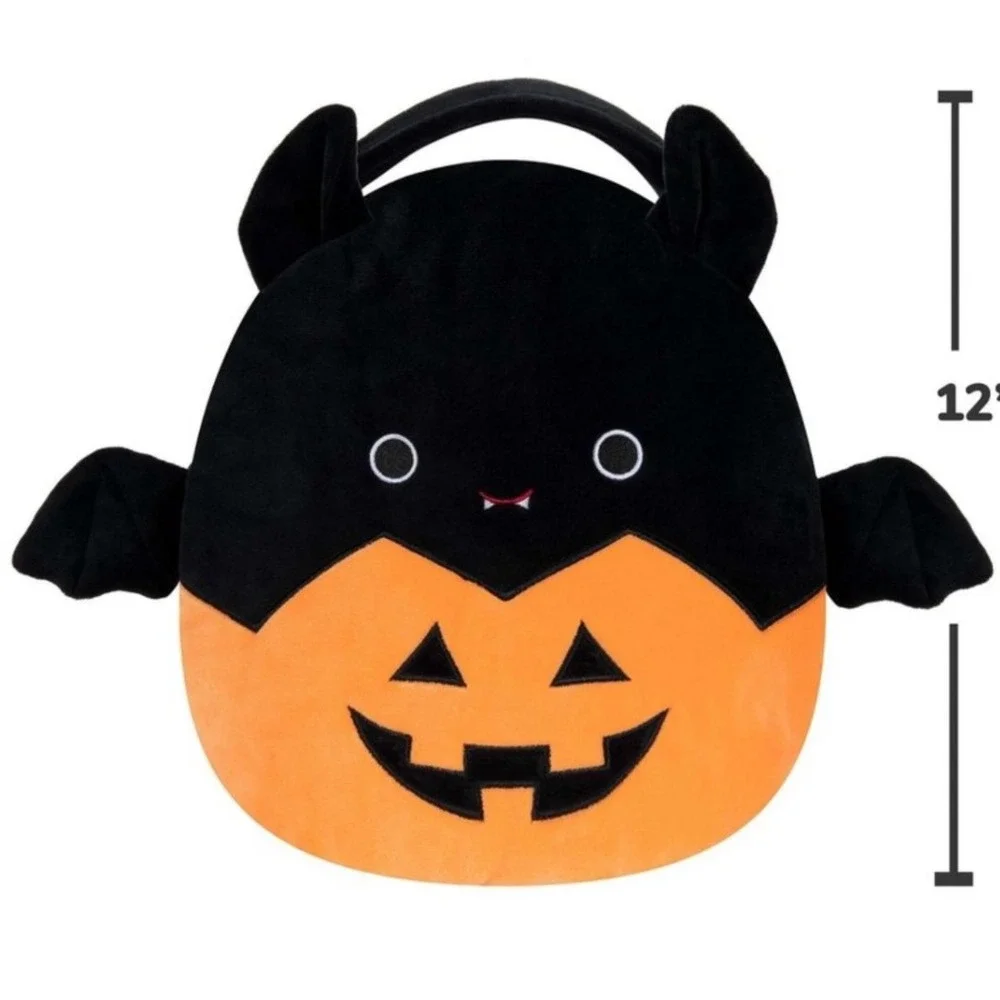 Squishmallows Emily Bat Pumpkin Halloween‎ Treat Pail Bag Plush Stuffed Animal